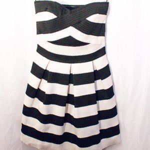 Express Strapless Striped Mini Dress Size M